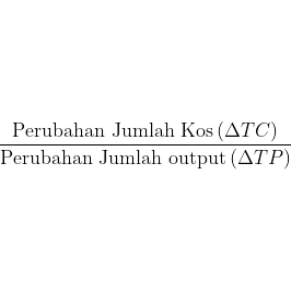 Kos Marginal Konsep Pengeluaran, Kos dan Hasil (4)
